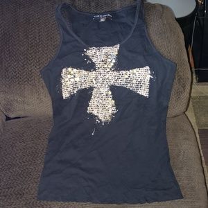 Rock & Republic Tank Top - | M |  Black & Cream